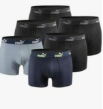 PUMA Herren Boxershorts Black-navy-blue-new (S-XL) 6er Pack für nur 28,99€ (statt 37,99€)