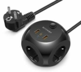 BlitzWolf BW-PC1 2500W Steckdosenleiste mit 3 Steckdosen, 2 x USB-A und 1x USB-C nur 17€