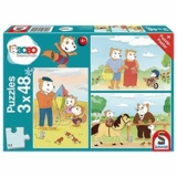 Schmidt Spiele Bobo Siebenschläfer „Auf ins Abenteuer“ Kinderpuzzles (3 x 48 Teile) für nur 7,15€ (statt 11,70€)