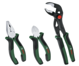 Bosch Zangen-Set, 3-teilig (160mm Seitenschneider, 180mm Kombinationszange, 250mm Wasserpumpenzange) für nur 26,99€ bei Prime-Versand