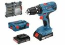 Bosch Professional 18V Schlagbohrschrauber GSB 18V-21 mit 2x 2,0 Ah Akku und 40-teiligem Zubehör für 146€
