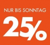 25% Extra-Rabatt auf Taschen, Reisegepäck, Shirts und Frottierwaren bei Galeria