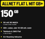 Knaller! Congstar Allnet Flat+ im Telekom Netz mit z.B. 150 GB für 24€ mtl. + bis zu 150 GB jeden Monat kostenlos hinzubuchbar (ohne Laufzeit wählbar)
