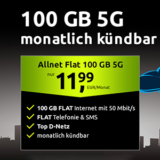 Crash 5G Allnet-Flat mit 100 GB im Vodafone-Netz für 11,99€ mtl. – monatlich kündbar!
