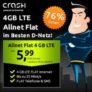 Crash LTE 4 GB Allnet Flat Tarif für nur 5,99€ mtl. im Telekom Netz