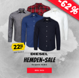 Viele verschiedene DIESEL Hemden für nur je 22,99€ bei SportSpar