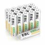 EBL wiederaufladbare AA Batterien (16, Stück, 2300mAh, NI-MH Mignon) für 14,49€