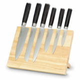 7-teiliges ECHTWERK Damastmesser Set + Magnet-Messerblock aus Holz für 78€ (statt 109€)