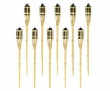 EINFEBEN 10er Set Garten Ölfackeln aus Bambus (90 cm, natur) für 13,29€