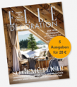 Wieder da: Prämienabo mit 5 Ausgaben Elle Decoration für 28,- Euro und dazu 25,- Euro Verrechnungsscheck für den Werber.