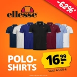 Ellesse Poloshirts (8 verschiedene Farben, S-XXL) für nur 16,99€ zzgl. Versand