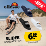 ellesse Slider Herren Badelatschen (3 Farben, 41-46) für nur 11,94€ (statt 20€)
