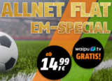 Klarmobil EM-Spezial Allnet Flat mit 30GB/LTE für 14,99€ oder 40GB/5G für 19,99€ jeweils plus 2 Jahre waipu.tv