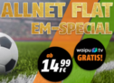 Klarmobil EM-Spezial Allnet Flat mit 30GB/LTE für 14,99€ oder 40GB/5G für 19,99€ jeweils plus 2 Jahre waipu.tv