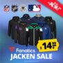 Großer Fanatics NFL, NHL, MLB Fanartikel Sale mit Jacken, Hoodies, Trikots & mehr