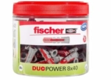 fischer DUOPOWER 8 x 40 – handliche Runddose mit 80 Universaldübeln für 7,99€ – Prime