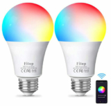 Doppelpack Fitop Smart RGB Lampe E27 (kompatibel mit Alexa/Google Home, 9W 806LM, dimmbar) für nur 15,95€