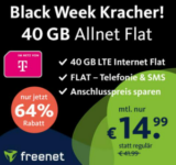 Black Week Kracher: 40 GB Allnet Flat mit Telefon und SMS-Flat im Telekom-Netz für 14,99€ mtl.