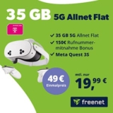 freenet Allnet Flat (Vodafone 40 GB / Telekom 35 GB) für mtl. 19,99€ + Meta Quest 3S ab 49€ + 150€ Bonus