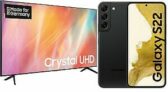 Samsung Galaxy S22 mit 256GB + 50 Zoll UHD Fernseher für 799€ (statt 1.067€)