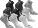 PUMA Quartersocken (35-49) Black White Grey 18 Paar für 22,99€ (statt 47,94€)