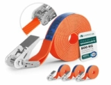 4er Set CargoVA 800kg 25mm Spanngurte für 16,52€