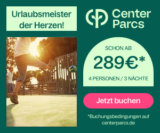 Center Parcs DE: Grenzenlose Urlaubsmeisterschaft z.B. für 4 Personen / 3 Nächte schon ab 289€