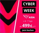 AIDA Cyber Week: Super-Deals bis 09. Dezember schon ab 499€ p.P.
