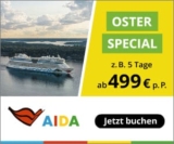 Noch 2 Tage! AIDA Oster-Special: Kunterbunte Urlaubshighlights schon ab 499€ p.P.