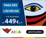 Tage des Lächelns bei AIDA: Kreuzfahrten schon ab 449€ p.P. – Reisen auch über Weihnachten und Silvester