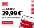 Nur im September: Die BahnCard 25 für die 2. Klasse schon ab 29,99€ (statt 62,90€)