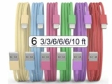 GEJIN 6er Pack iPhone Ladekabel in verschiedenen Längen für nur 4,99€ (statt 10€)