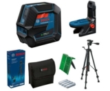 Bosch Professional Kreuzlinienlaser GCL 2-50 G grüner Laser mit Stativ für 197,86€