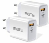 Blitzangebot: Ladegerät TYP C PD3.0 + QC 3.0 USB 2er Pack für nur 14,44€ (statt 16,99€)