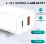 2er-Pack VINFFS MFi zertifiziertes 2-in-1 Schnellladegerät für 9,99€ (statt 29,99€)
