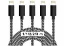 5er Pack MVQIN iPhone Lade- und Datenkabel (2x1m, 2x2m, 1x3m) für nur 4,49€