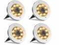 4 Stück HAOGUJ Solar Bodenspots mit 8 LEDs für Außen nur 11,99€