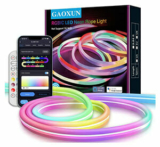 Gaoxun Neon 3m RGB LED Strip mit Fernbedienung, App-Steuerung und Alexa für nur 31,99€