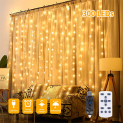 GLIME 3 x 3m LED Vorhang mit 300 LEDs für nur 10,49 Euro