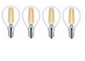 4er-Pack Philips (E14 LED 6.5W) Birnen für nur 9,99 Euro inkl. Versand (2,50 Euro pro Birne statt 3,33 Euro)