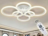 RUYI LED Deckenleuchte mit 6 Ringen Fernbedienung und 6400LM für 62,49€