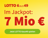 Heute 7 Mio. Lotto-Jackpot: 5 Felder 6aus49 für 1,- Euro statt 6,- Euro als Lottohelden Neukunde spielen