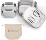 Glisteny Edelstahl Lunchbox mit 3 Fächern für 12,44€