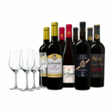 Luxuriöses Rotweinpaket mit 8 Flaschen (4 Sorten) für 55,99€ + 4 Gläser gratis!