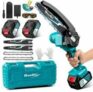 Seesii Mini Kettensäge mit Akku 2x4000mAh für nur 63,20€ (statt 92,89€)