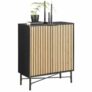 Modern Living Kommode Madrid (76 x 90 x 35 cm, Schwarz/Naturfarben) für 198,95€