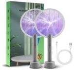 Doppelpack Mosiller Elektrische Fliegenklatsche mit Ladestation und 1800 mAh Akku für 26,99€