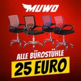 MUWO Director Büro Drehstuhl (4 Farben) für nur 29,95€ (statt 39€)