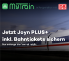 2x ICE Bahntickets + 6 Monate Joyn PLUS+ nur 59,90 Euro – oder 1 Ticket 34,90 Euro