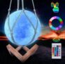 Kangtaixin LED 3D Nachtlicht mit Touch Steuerung, Holzständer und Netz für 10,39€
